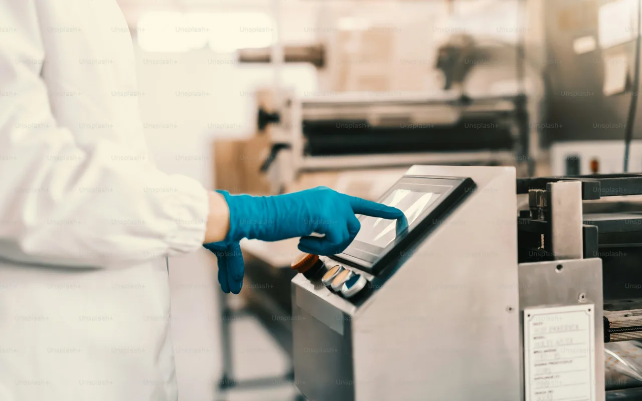 Quality-control equipment being operated in a production environment